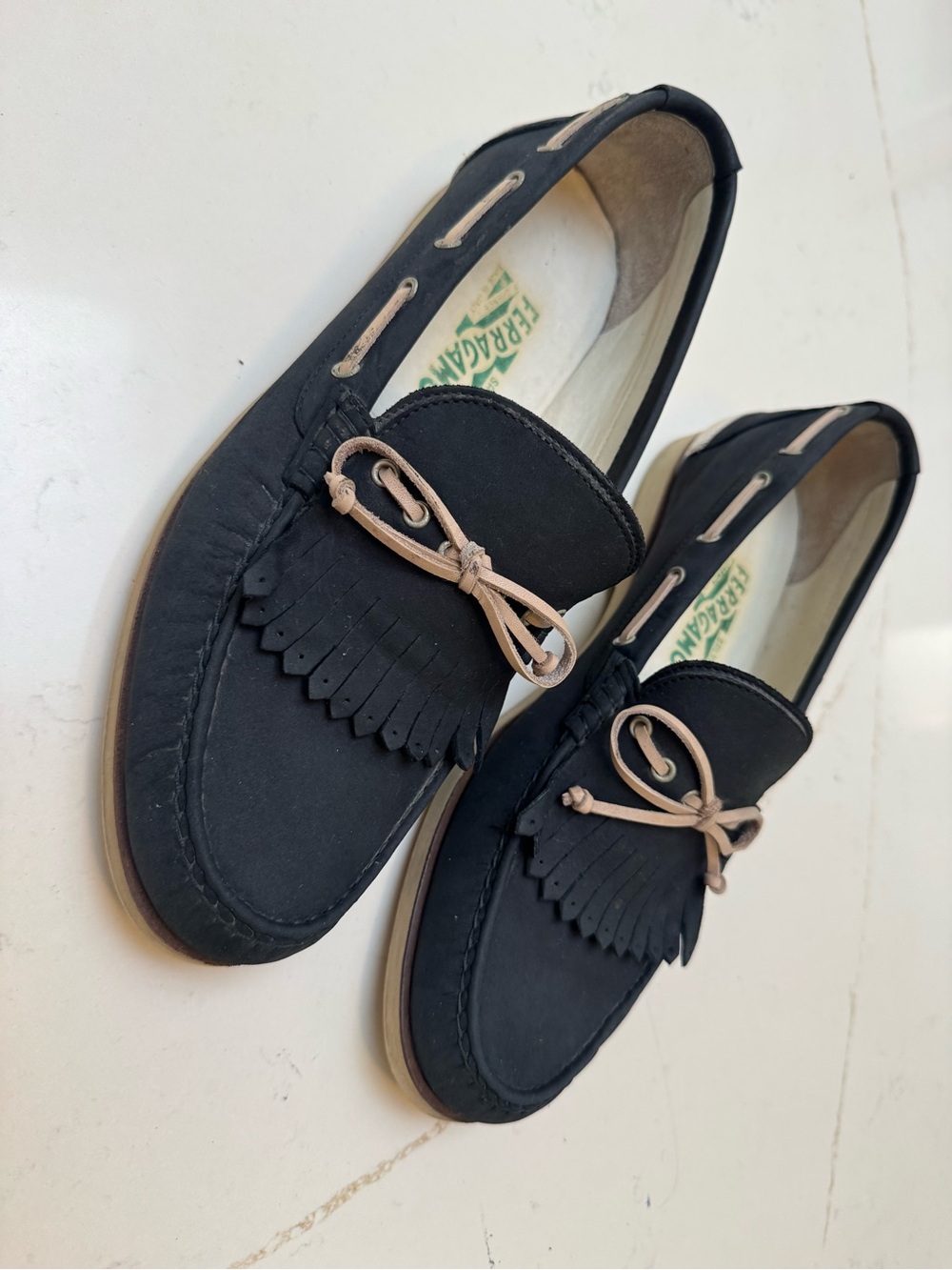 Salvatore Ferragamo kiltie fringe boat loafers - Picture 3 of 11